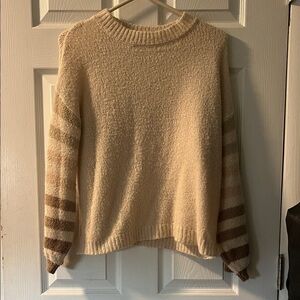 Cozy Cream Striped Sweater